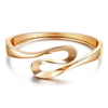Twist Hinge Bangle - Gold - Gold