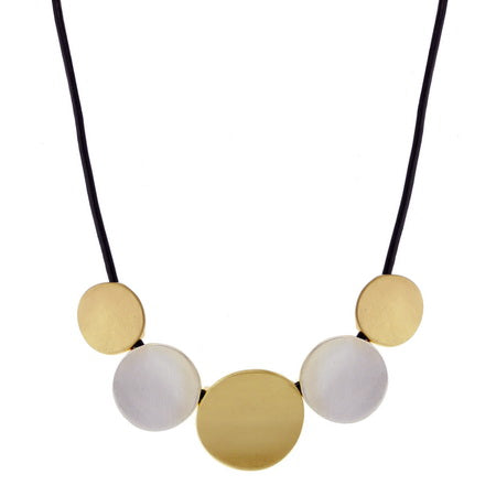 Dual Tone Disc Necklace
