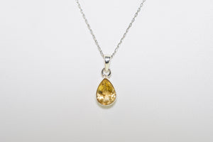 Silver Pendant Citrine