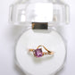 Yellow Gold Ring with Pink Sapphire and Diamonds