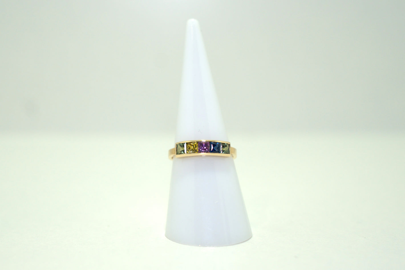 Yellow Gold Ring with Mix Sapphires