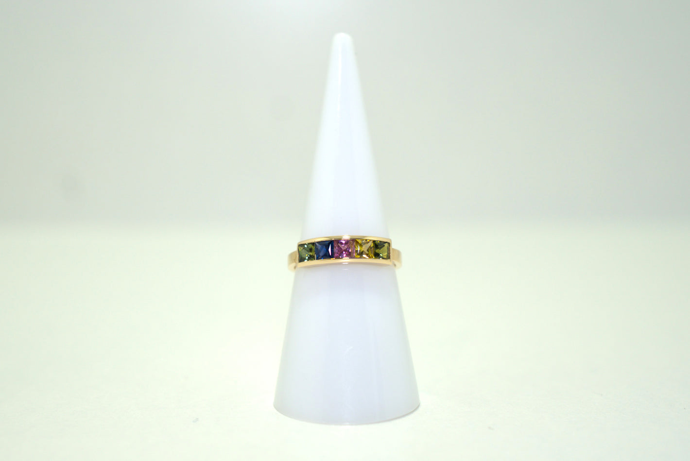 Yellow Gold Ring with Mix Sapphires