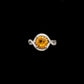 White Gold Ring with Orange sapphire and Dimond
