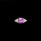 White Gold Ring with Purplish pink Sapphire & Diamond