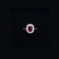 White Gold Ring with Ruby & Diamond