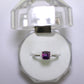 White Gold Ring with Purple Sapphire and Diamonds