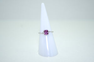 White Gold Ring With Pink Sapphire