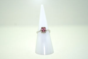 White Gold Ring with Pink Sapphire