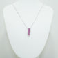 White Gold Pendent With Light and Dark Pink Sapphires