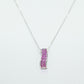 White Gold Pendent with Pink Sapphire
