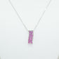 White Gold Pendent with Pink Sapphires