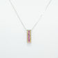 White Gold Pendent with Pink & Yellow Sapphires