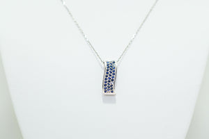 White Gold Pendent with Blue Sapphire