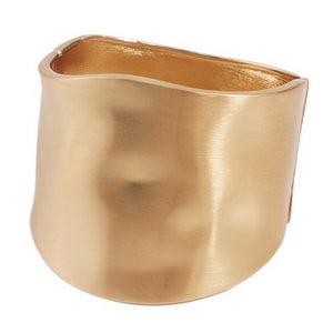 Brushed Hinge Bangle - Gold