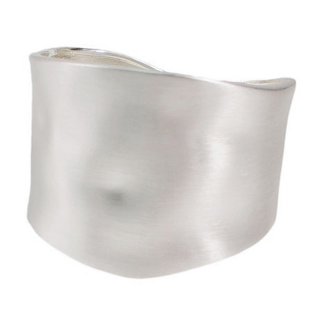 Brushed Hinge Bangle - Silver