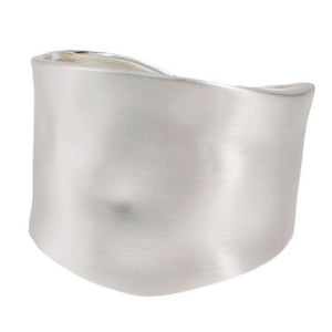 Brushed Hinge Bangle - Silver
