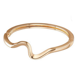 ZigZag Hinge Bangle - Gold