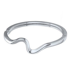 ZigZag Hinge Bangle - Silver