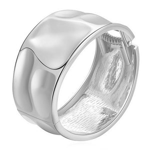 Uneven Hinge Bangle - Silver