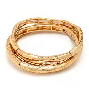 Chain Elastic Bracelet Set - Gold