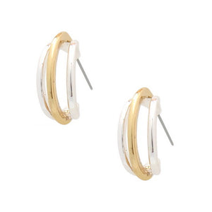 Layered Hoop Earrings - Gold