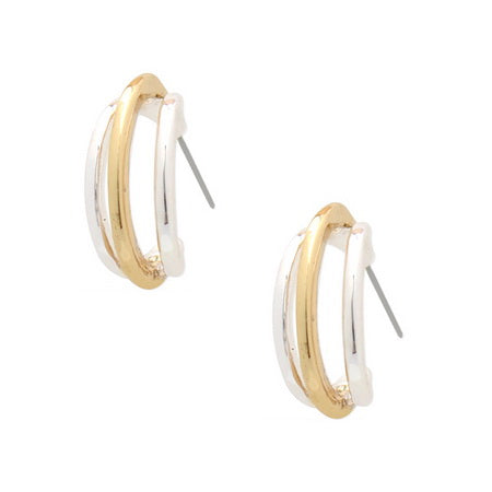 Layered Hoop Earrings - Gold