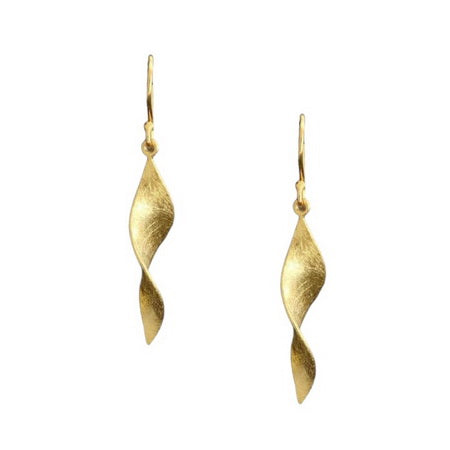 Twist Bar Shape Earrings - Gold