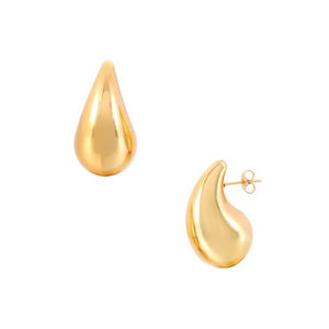 Bean Shape Earrings - Gold