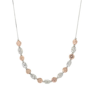 Two Tone Beaten Bead Necklace