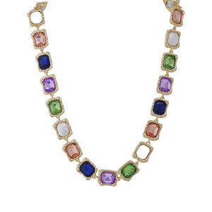 Facet Crystal Statement Necklace