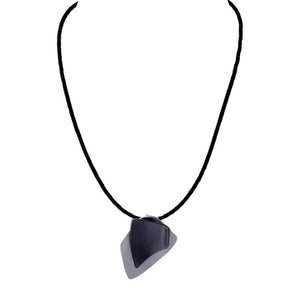 Tone Curved Metal Necklace - Black