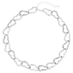 Curved Ring Link Necklace